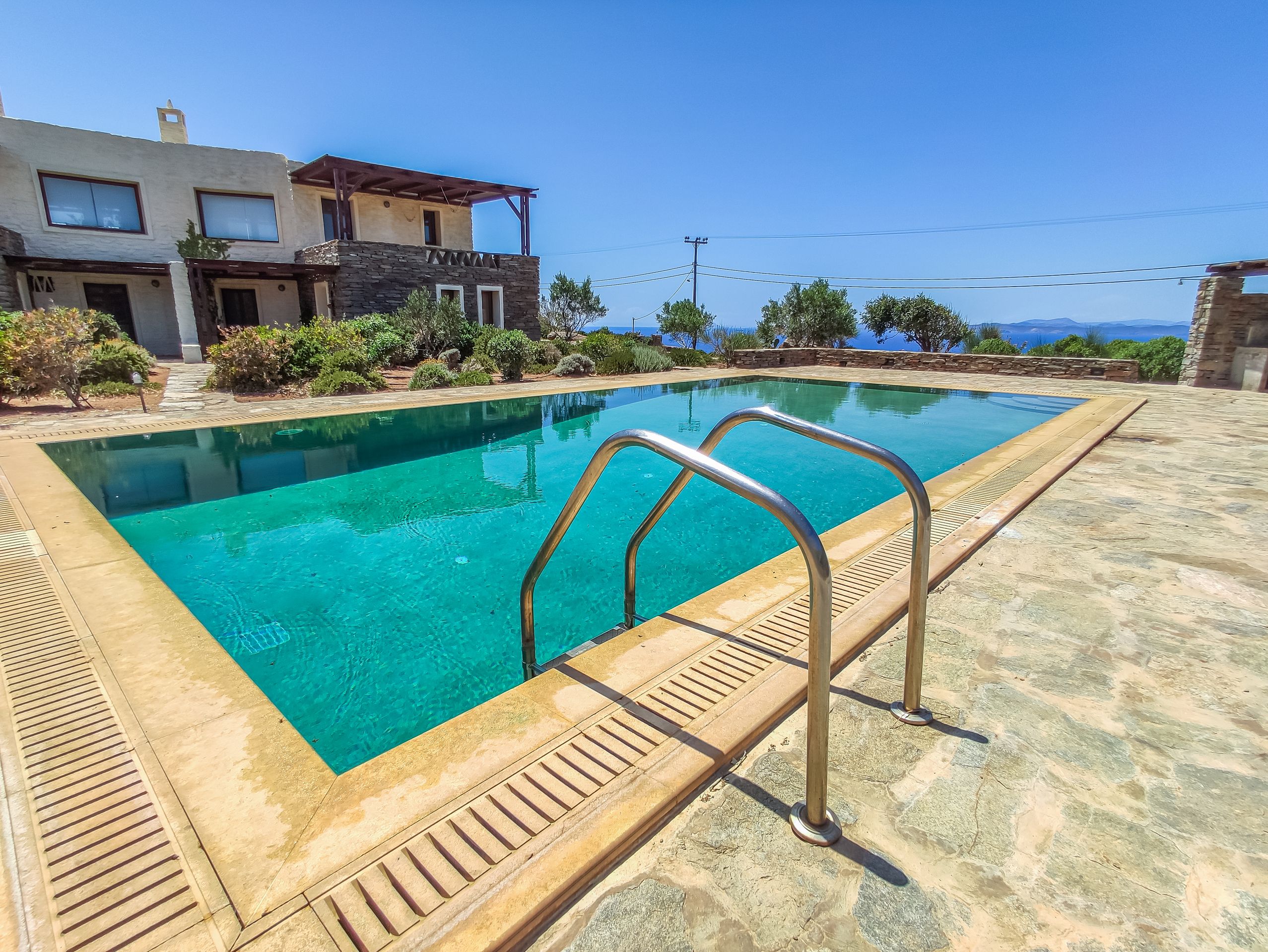 Pool area looking out to sea