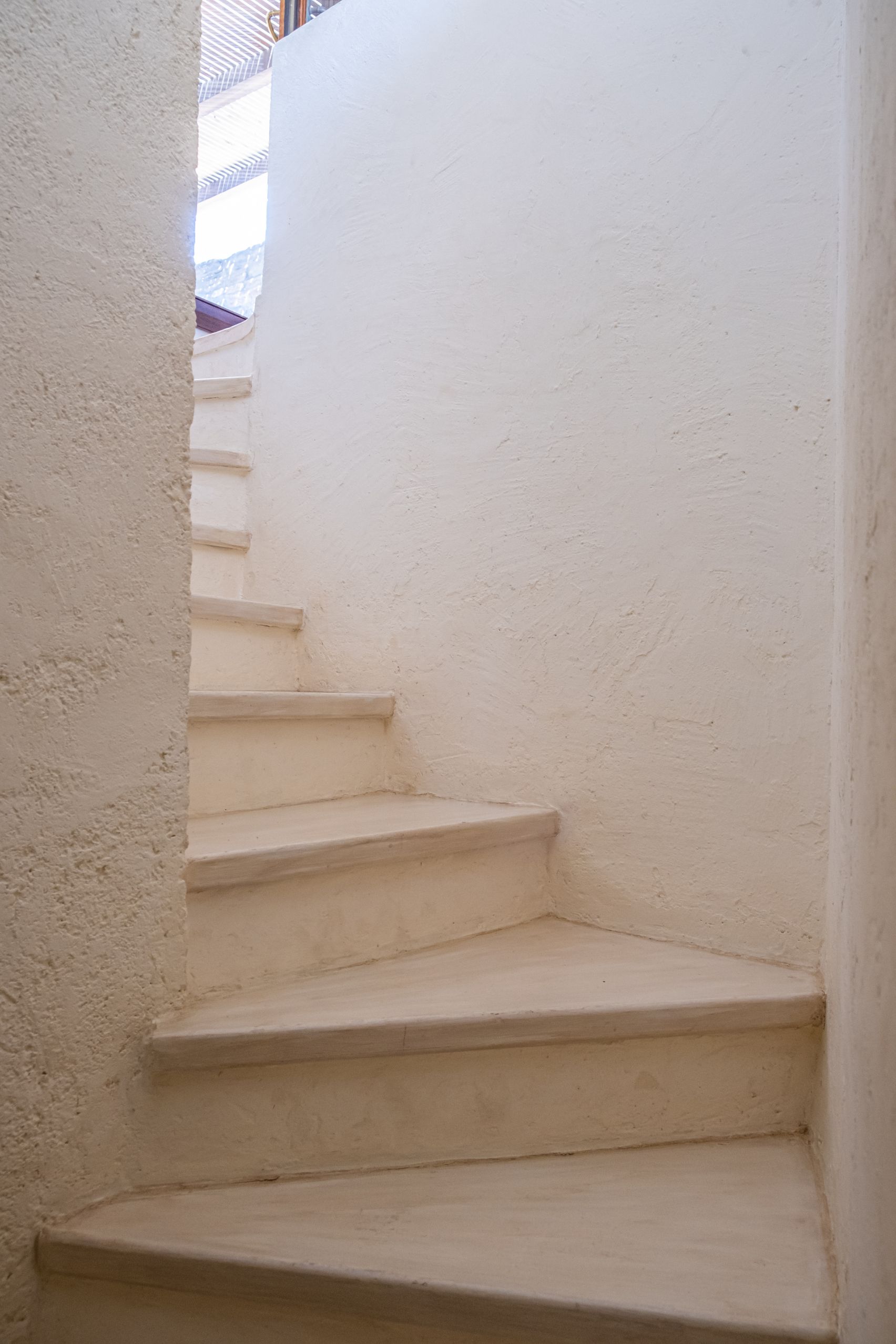 Stone staircase connecting the two floors